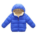 Baby Kids Coats Winter Thick Jackets For Boys Warm Plush Thicken Outerwear For Girls Fur Hooded Jacket Children Plush Thick Coat