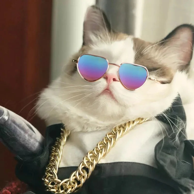 Pet Accessories Cat Glasses Non-slip Kitten Glasses Small Dog Sunglasses Puppy Kitty Cat Sunglasses Cosplay Costume Photos Props