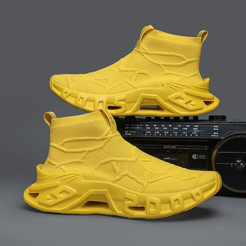 Outdoor Sports Shoes - High-Top Sports Shoes Are Novel and Fashionable, Non-Slip and Durable, Suitable for All Seasons,