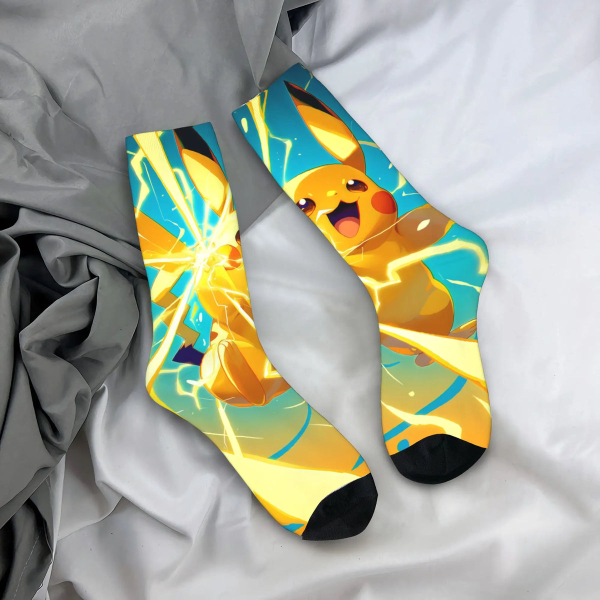 Happy Funny Male Men Socks Hip Hop Pokemons Cartoon Gengar Sock Polyester  Graphic Women's Socks Spring Summer Autumn Winter