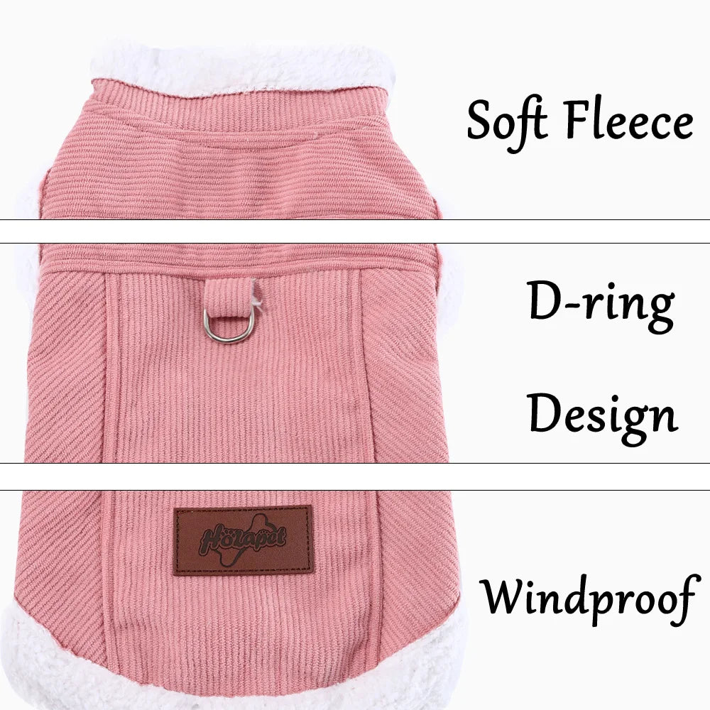 Pet Dog Jacket Coat For Small Medium Dogs Cats Winter Warm Fleece Puppy Clothes Windproof Cat Clothing Chihuahua Bulldog Outfits