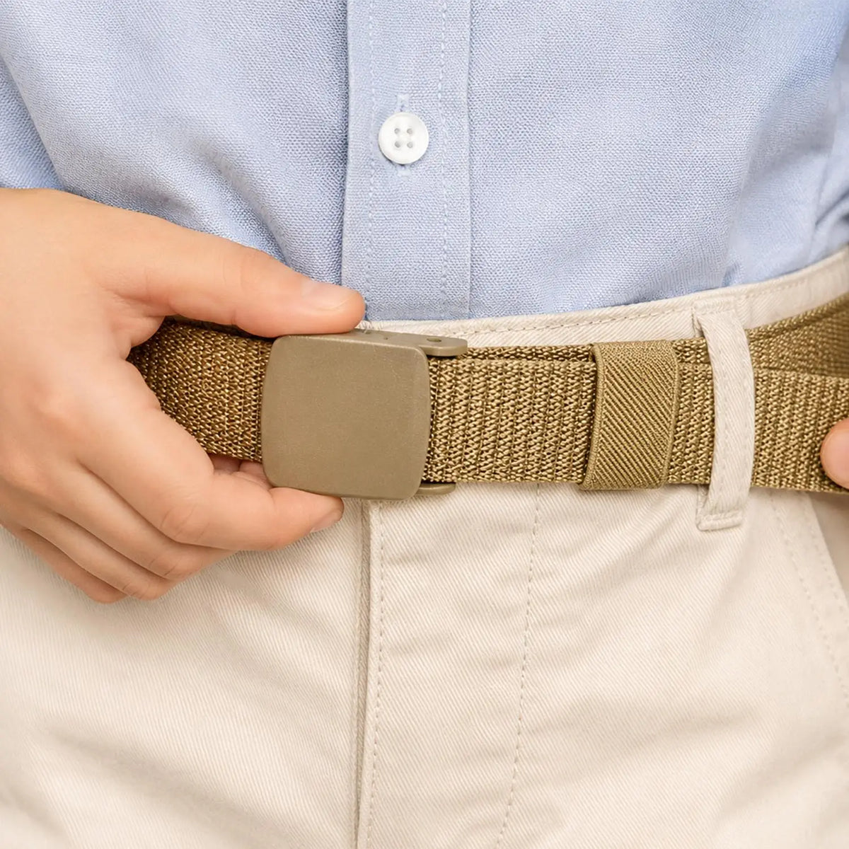 New 92cm Belts for Children Military Unisex Canvas Automatic Buckle Fashion Solid Colors Nylon Outdoor Tactical Canvas Belts