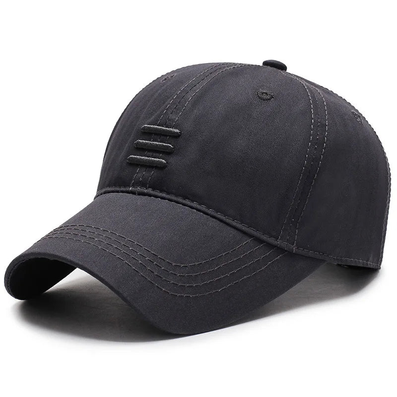 Hat Men's Baseball Cap European and American Fashion Spring and Autumn Sun Hat Simple Black Summer Casual Cap Men's Sports  Hat