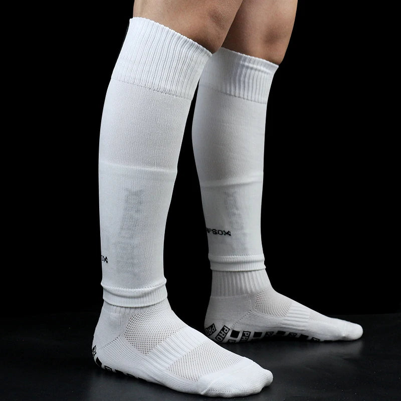 1 Set Of High Elastic Football Shin Guards Socks Leg Coveradult Youth Outdoor Sports Protective Equipment Non-slip Soccer Socks