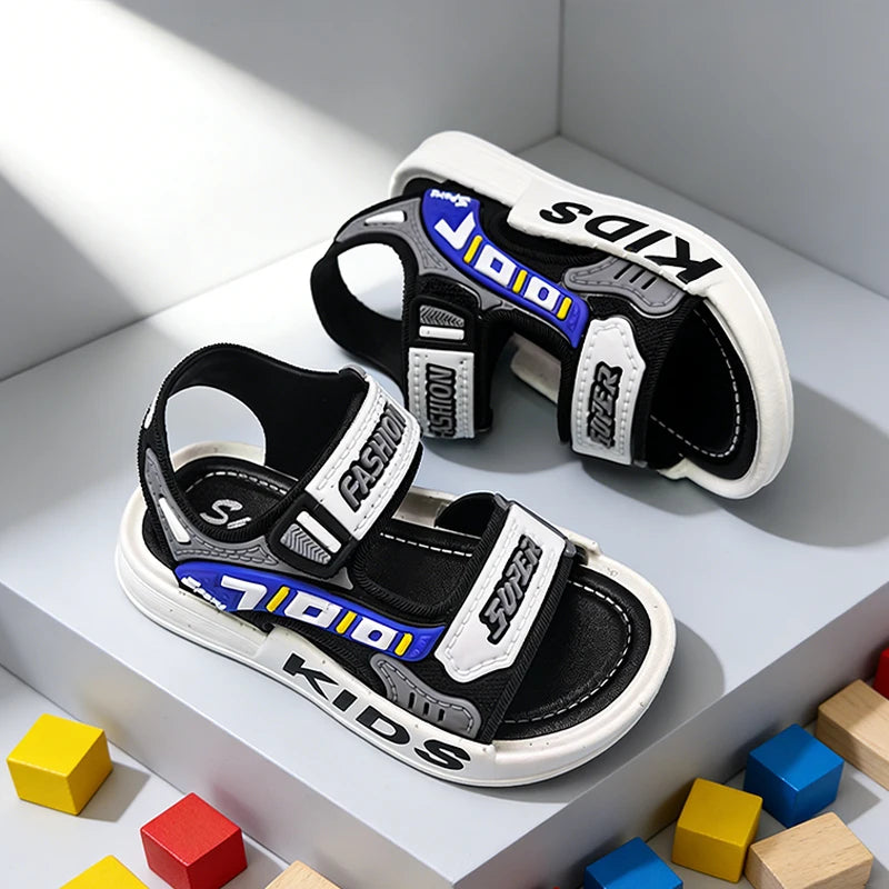 Kids Boys Fashion Sport Sandals, Soft Non Slip Sole Casual Breathable Summer Outdoor Beach Walking Children Shoes
