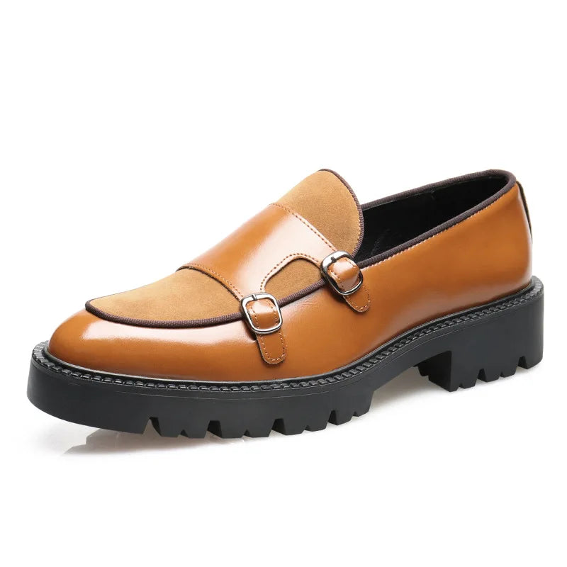 Men's Shoes Loafers Men Leather dress shoes fashion British Style Business Shoes for men Luxury Slip-On Casual Shoe Big Size 46