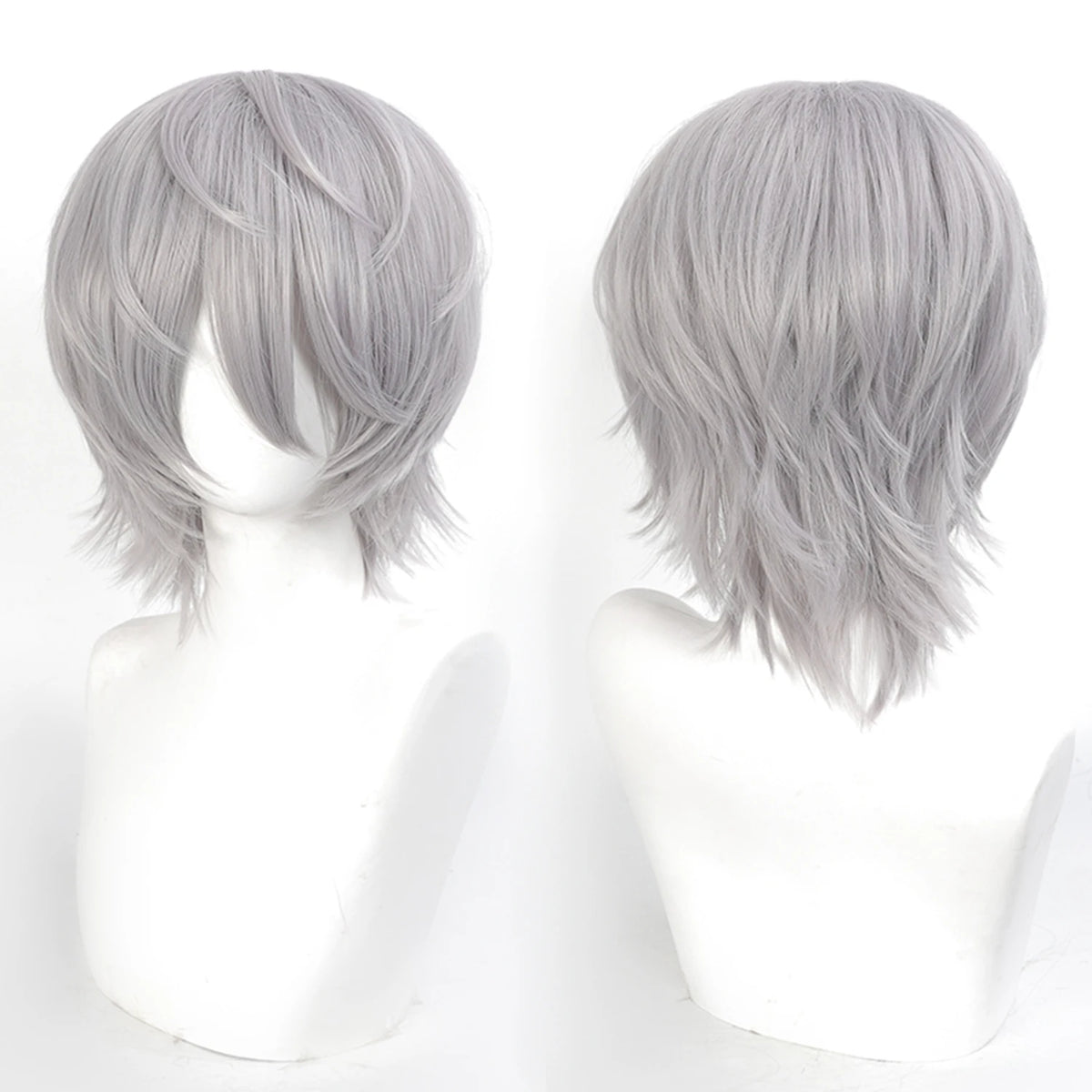 Short Wavy Bob Synthetic Wig with Air Bangs Heat Resistance Shoulder Length Curled 14inch Wigs for Daily Use Cosplay for Women