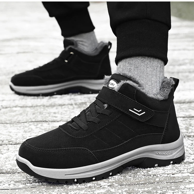 2025 Winter Casual Men Shoes Snow Booties Non-slip Ankle Boots Fur Shoes Botas Waterproof  Outdoor Men Work Ankle Boots Footwear