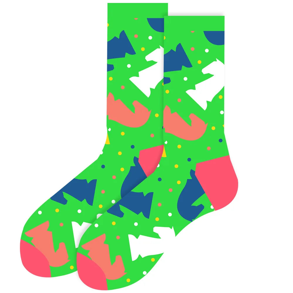 Women Socks Cartoon Animal Cute Printing Kawaii Calcetines Funny Sheep, Rabbit, Hedgehog, Flamingo, Seahorse Colour Socks