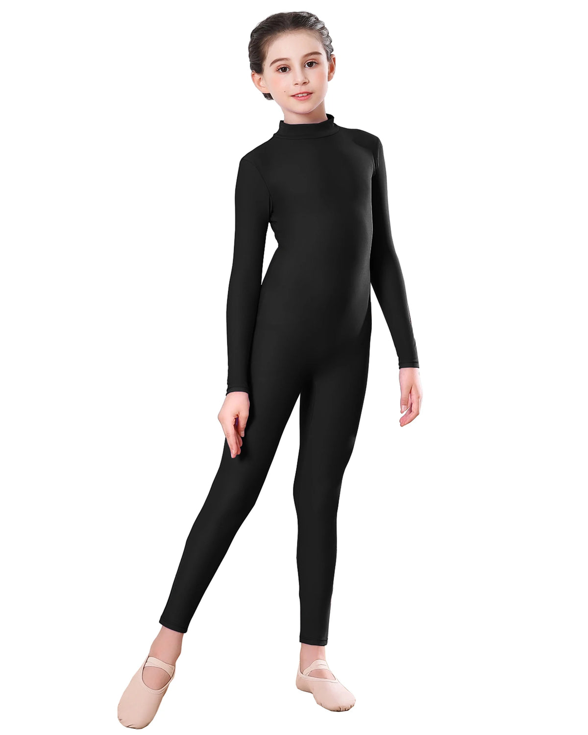 Kids Ballet Skate Dance Wear Girls Gymnastics Bodysuit  Long Sleeve Bodysuit Children Jumpsuit Wear Training Performance Wear