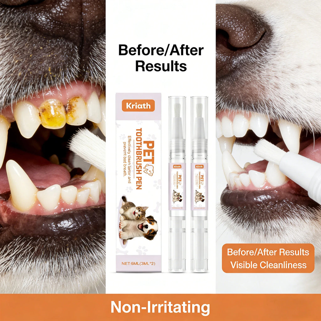 Pet Toothbrush Pen Thoroughly Cleaning Pet's Mouth Reduce Dental Plaque Accumulation Eliminate Oral Odors Pet Teeth Cleaning Pen