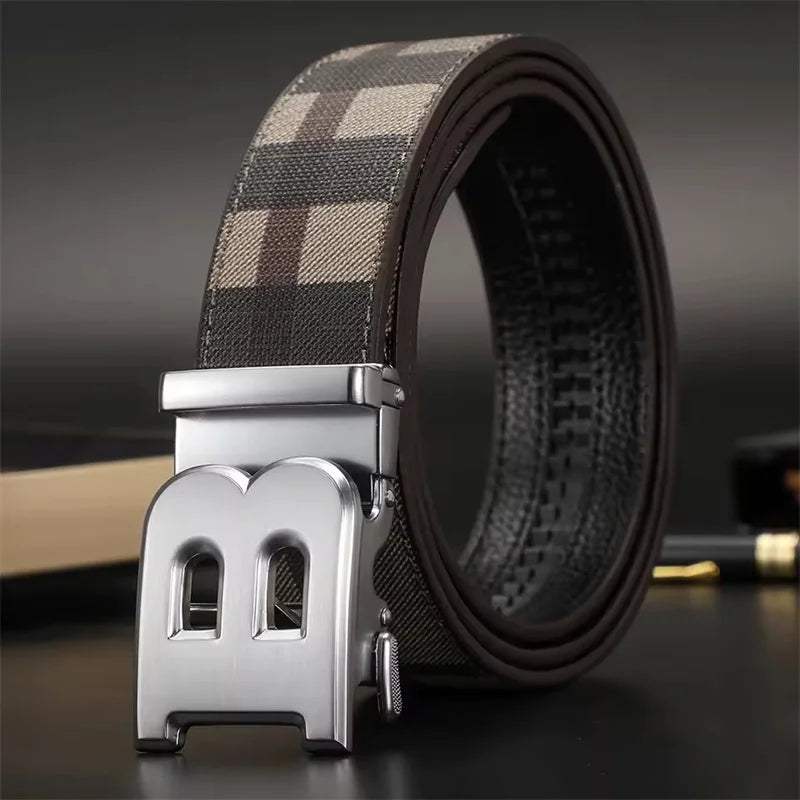 Men's Belt Designer High Quality Genuine Leather Belts Male Metal Automatic Buckle Casual Fashionable Belt For Men Jeans