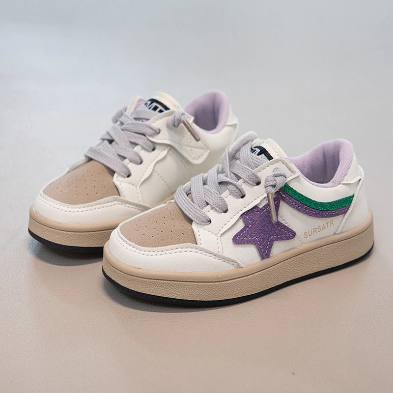 Korean-style Fashionable Vintage Kids Sneakers Boys Dirty Shoes Leisure Sports Shoes Magic Tape Convenient Rubber Outsole