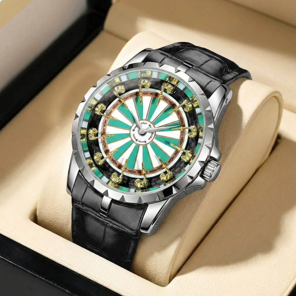 New Watch for Men with Retro Style and Simple Personality, Practical Belt, Large Dial, Fully Automatic Quartz Watch for Men