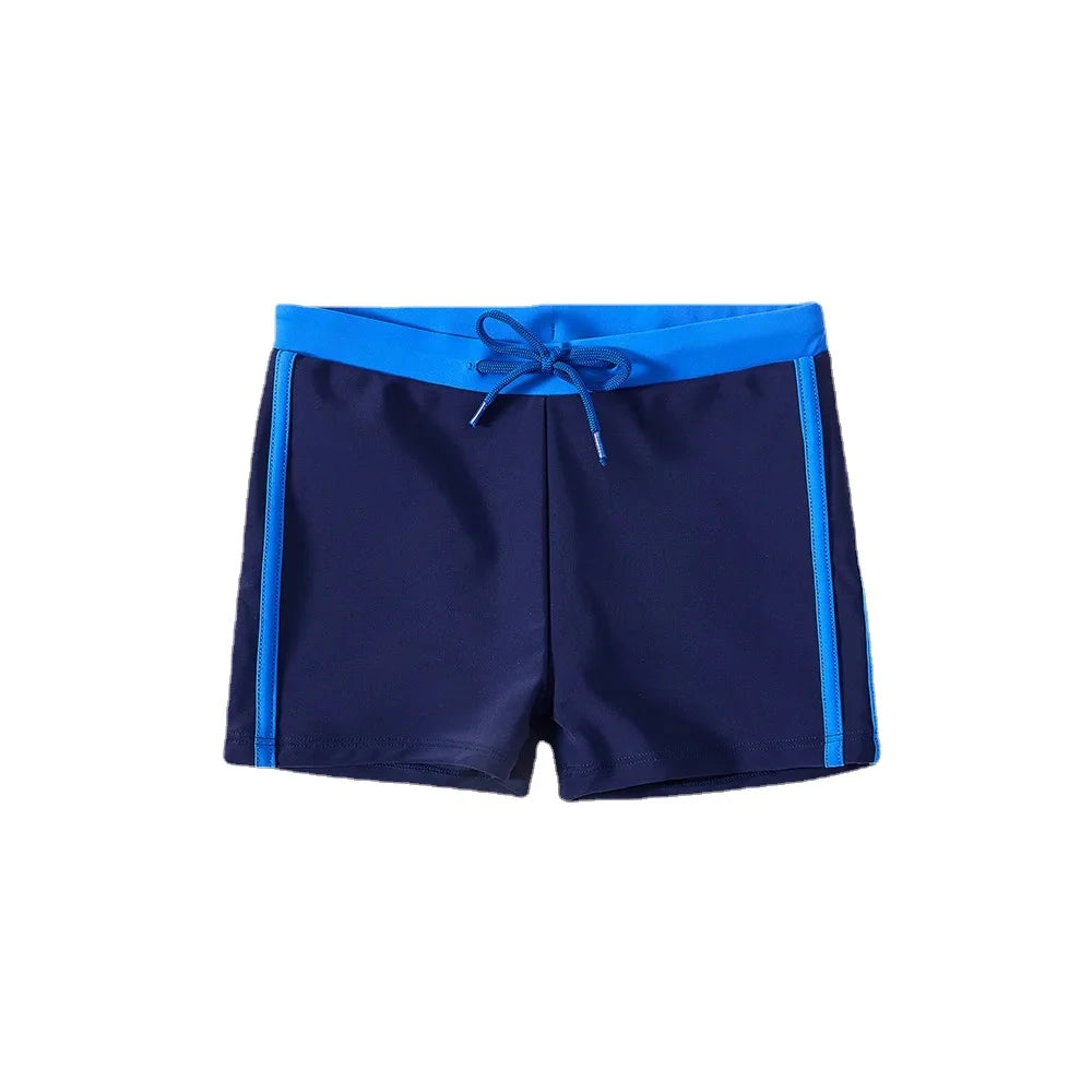New 2025 Boys Trunks 4-12 Years Swimming Trunks For Boys Blue Children's Swimwear Kids Trunks Bathing Suit