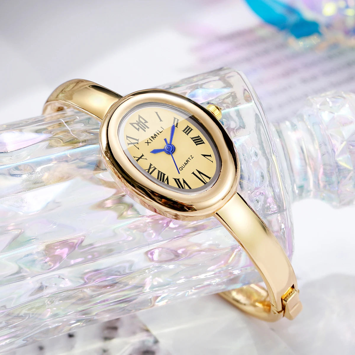 Elegant Oval Dial Women Watches Fashion Bracelet Strap Ladies Quartz Wristwatch Reloj Mujer Girls Clock Gift