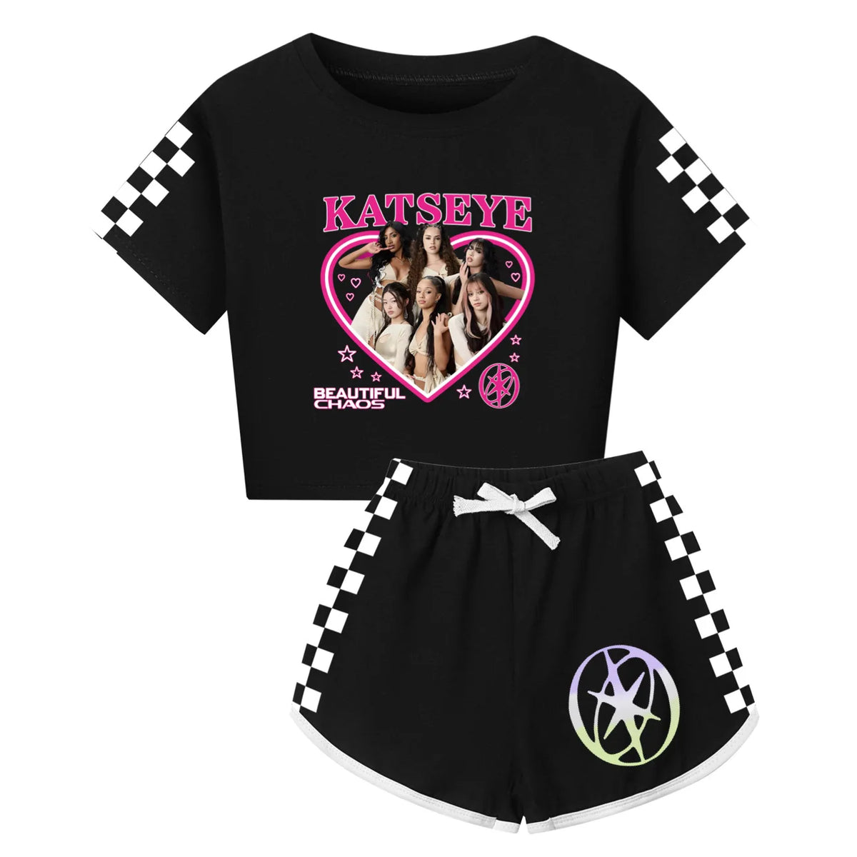 Summer Fall Girls Boys Pajama Sets KPop Girls Group KATSEYE Pyjamas Children Cotton Sleepwear Baby Underwear Set Kids Clothes
