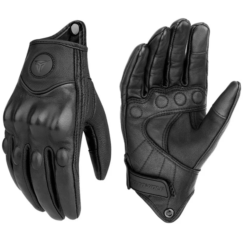 Motorcycle Gloves Men Women Moto Leather Carbon Cycling Mtb Accessories Glove Motorbike Motorcross ATV Motor gear cross guantes