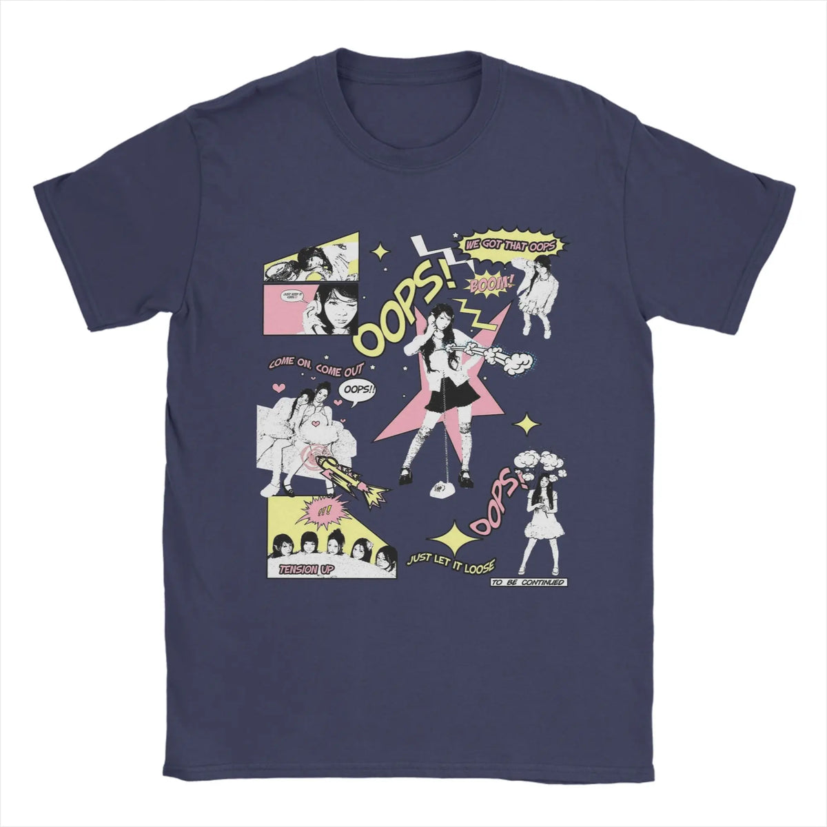Illit Kpop T-Shirt Men  Funny Pure Cotton Tee Shirt Crew Neck Short Sleeve T Shirts Classic Clothes