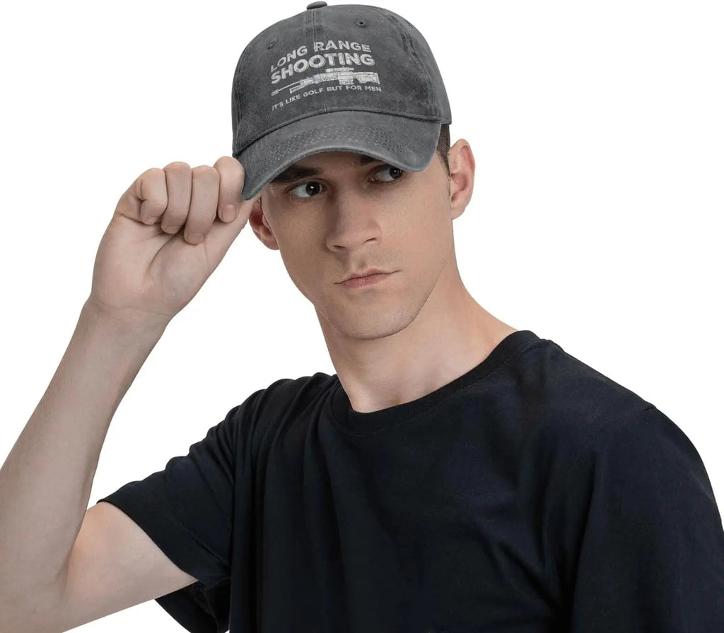 Funny Hat Long Ranges Shooting It's Like Golf But for Men Hat Men Dad Hats Cool Caps