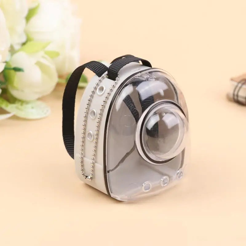 Dollhouse Adornment of Mini Backpack Cat Pet: Micro Landscaping Model, Pretend Play Toys.