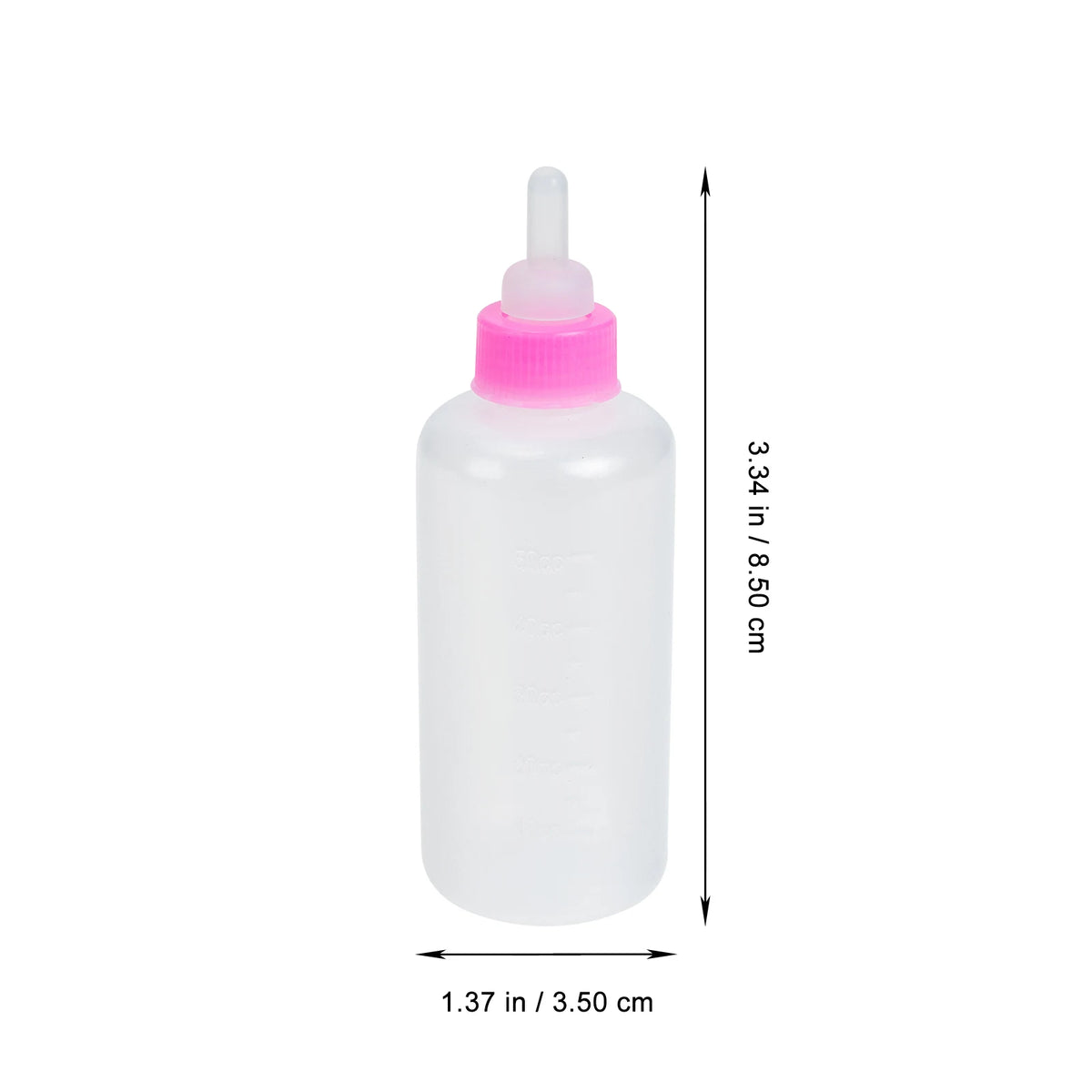 3pcs 50ml Pet Feeding Bottle Milk Nursing Bottle Pet Puppy Kitten Feeding Household Newborn Dog Cat Milk Feeder Drinking Bottle