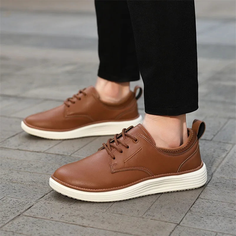 2025 men's boots fashion simple walking shoes trend fashion wide toe casual shoes comfortable sports shoes