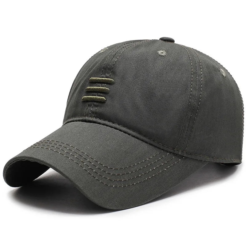 Hat Men's Baseball Cap European and American Fashion Spring and Autumn Sun Hat Simple Black Summer Casual Cap Men's Sports  Hat