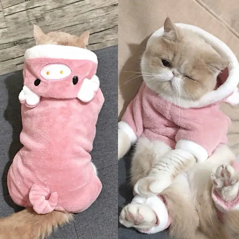 Pet Dog Clothes Soft Warm Fleece Dogs Jumpsuits Pet Clothing for Small Dogs Puppy Cats Clothes Chihuahua Yorkshire Costume Coat