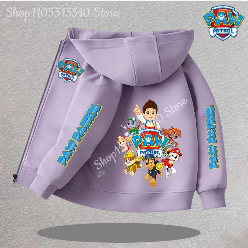 Cartoon Paw Patrol Kids Coats New Children Outerwear Warm Fleece Jacket Boys Girls Jackets for Autumn Spring Children Clothing