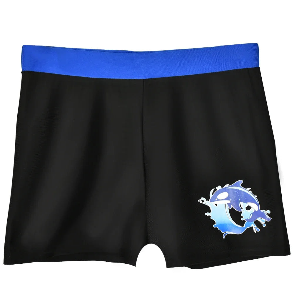Boys Swim Trunks Toddler Swim Shorts Quick Drying Swimming Boxer Briefs Cute Cartoon Print Children's Swimwear Kids Swimsuit