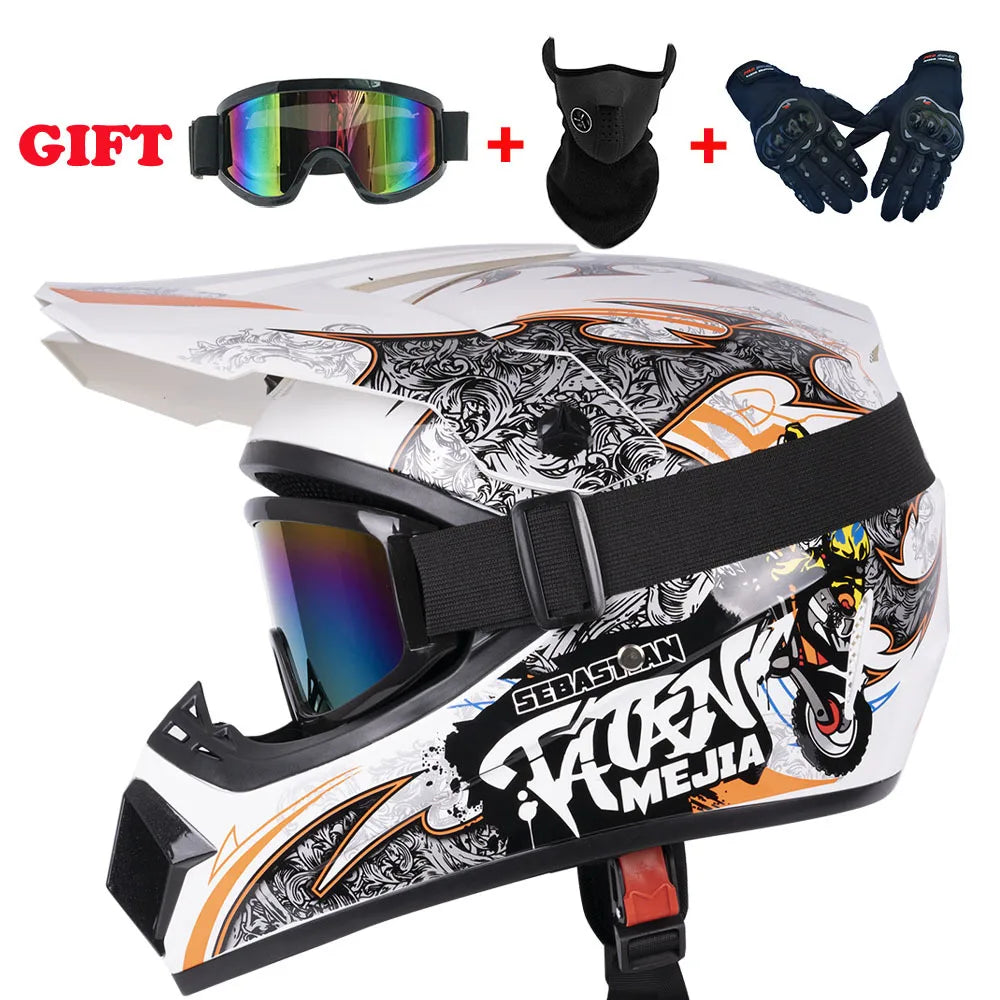 Need Kids Gear? Youth Motorcycle Helmet Off-Road Dirt Bike ATV DH Cross Go-kart Capacete DOT