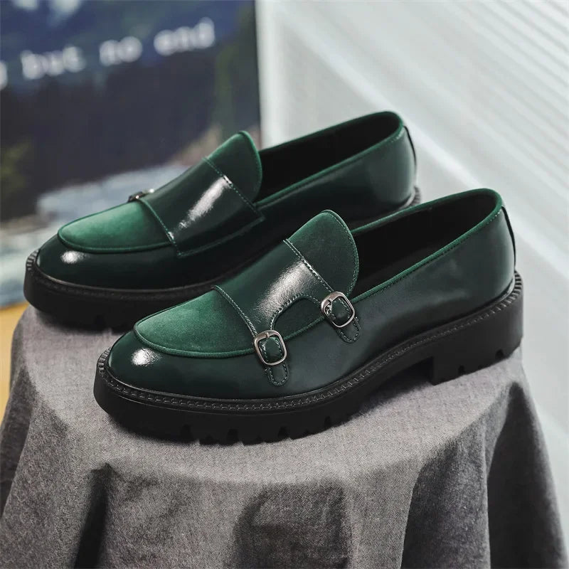 Men's Shoes Loafers Men Leather dress shoes fashion British Style Business Shoes for men Luxury Slip-On Casual Shoe Big Size 46