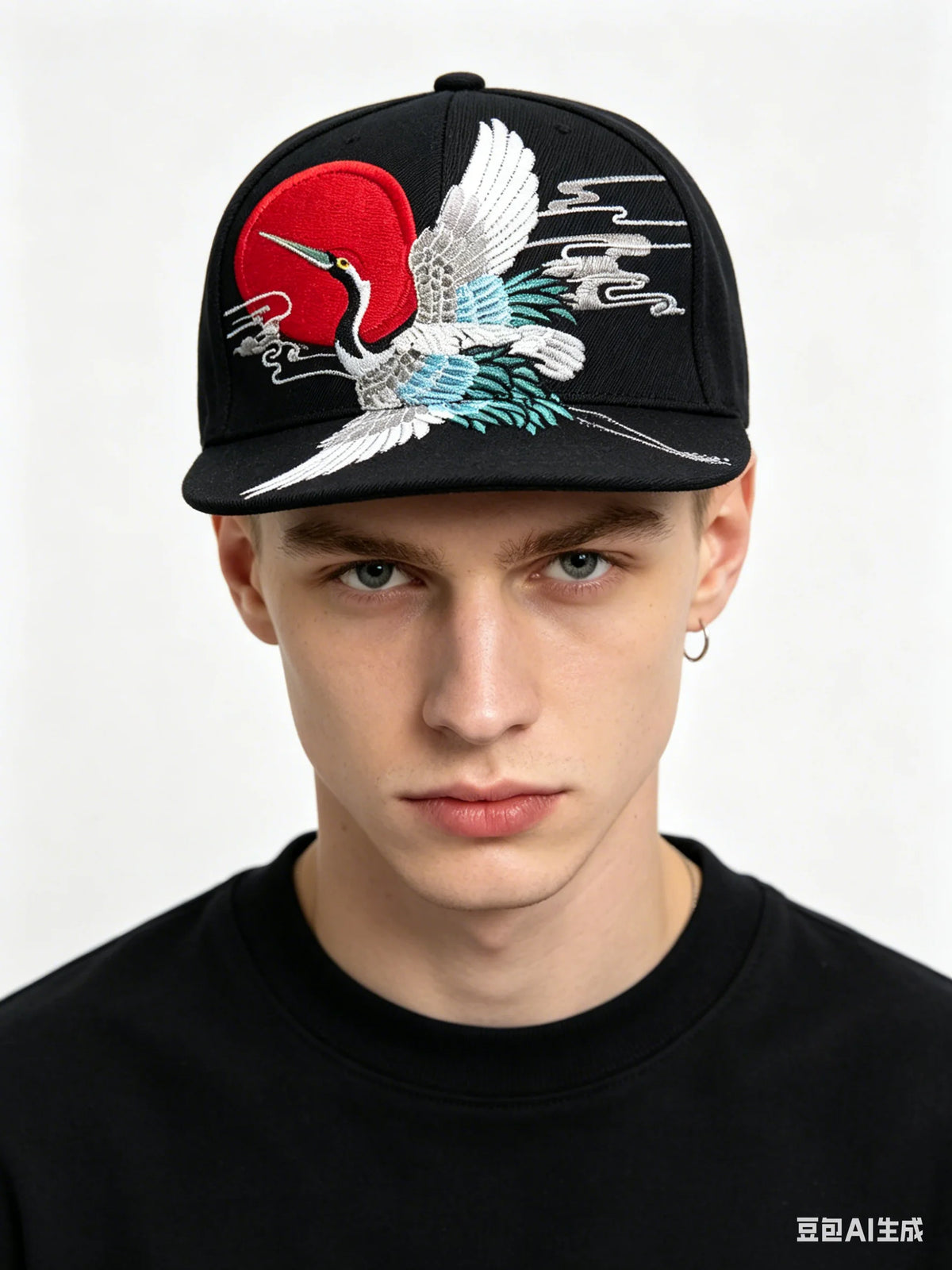 Men Baseball Cap Flat Hats  Embroidery Flat Top Hat Men Women Outdoor Leisure Hip Hop High Street Big Head Plus Size