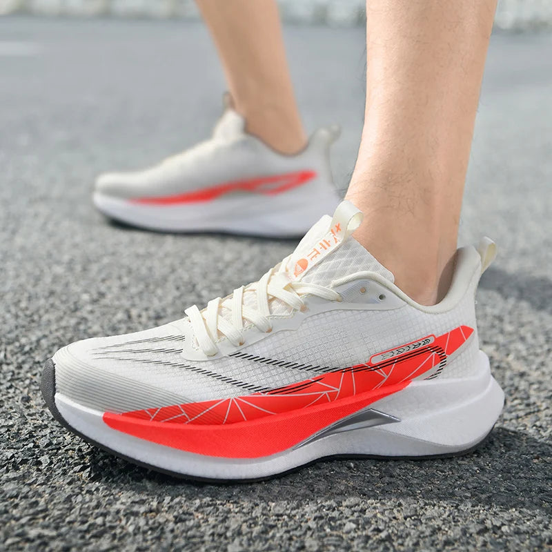 Men's Sports Shoes Full Palm Carbon Plate Road Running Shoes Men's and Women Marathon Shock-absorbing Athletics Training Shoes