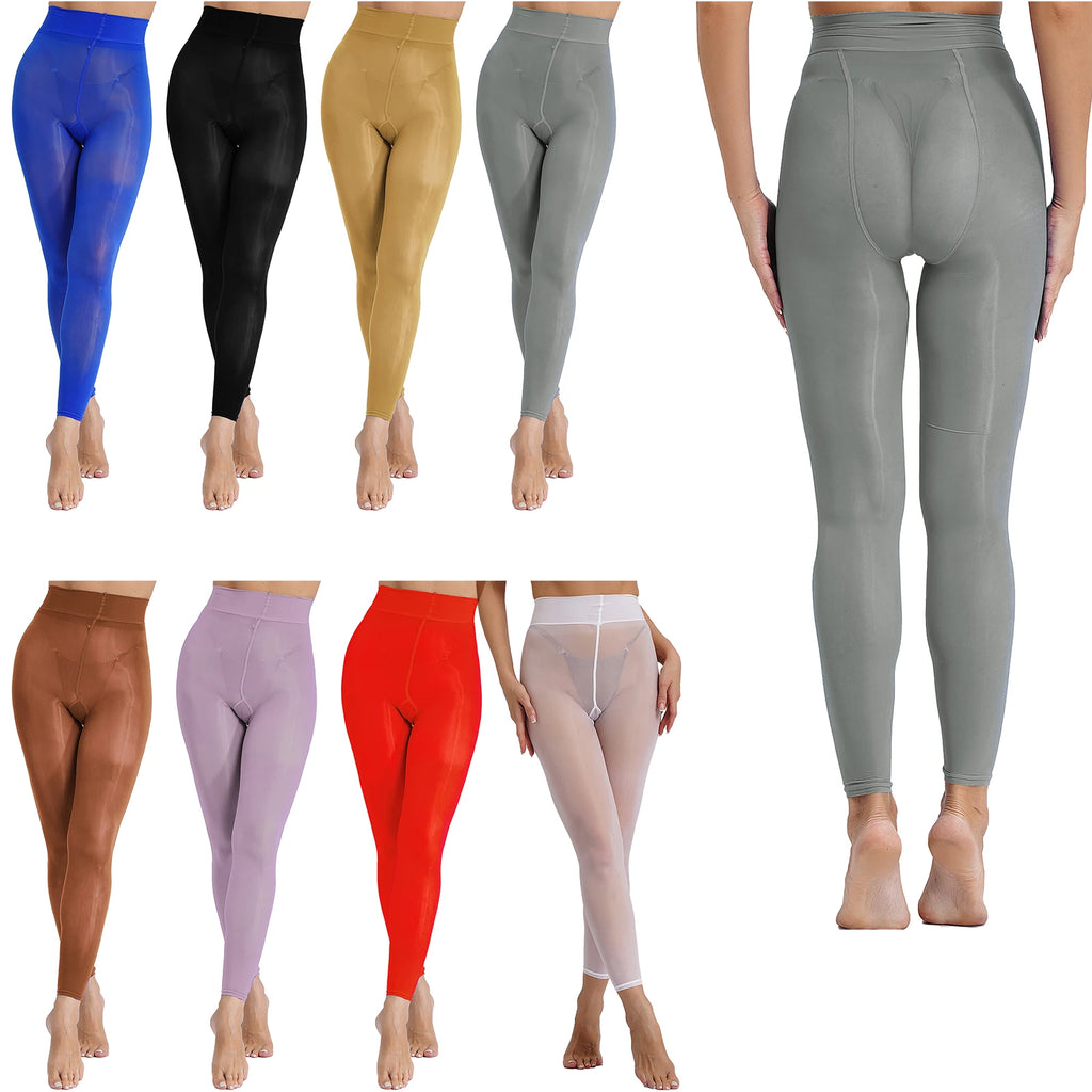 Womens Sheer Mesh Tights Pantyhose See Through Leggings High Waist Skinny Pants Sexy Lingerie Nightclub Pole Dancing Clubwear
