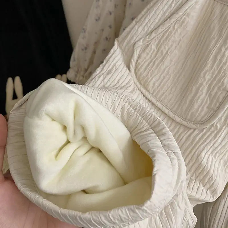 Children's Clothing Double-sided Jacket Autumn and Winter New Baby Pink and White Spliced Stand Up Collar Cotton Jacket Set