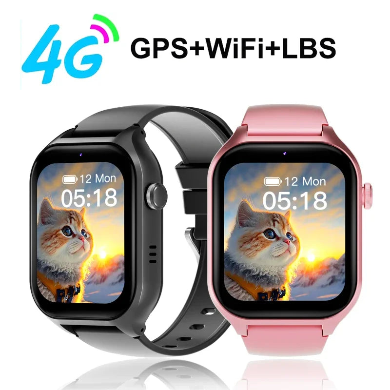 Kids 4G Smart Watch GPS WIFI Video Call SOS APP Download Child Smartwatch Camera Monitor Tracker Location Students Phone Watch
