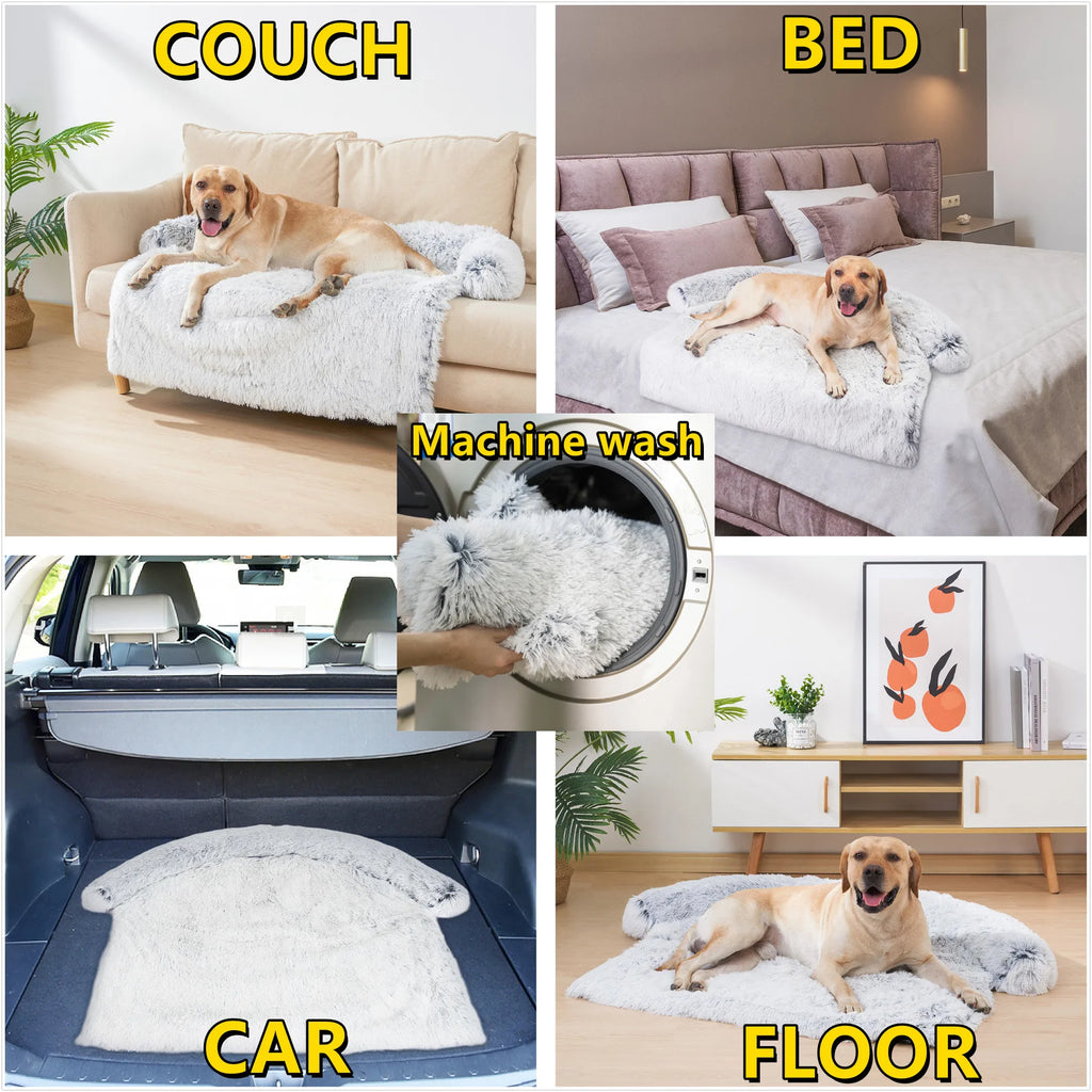 Pet Dog Bed Sofa For Dog Pet Calming Bed Warm Nest Washable Soft  Furniture Protector Mat Cat Blanket Large Dogs Sofa Bed