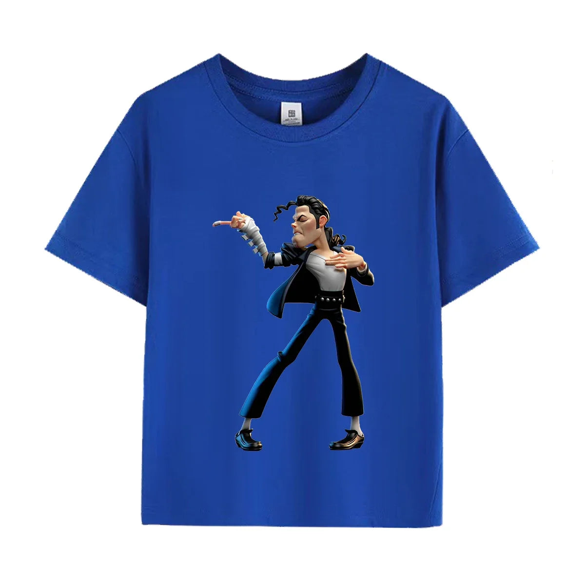 Kids Michael Jackson Rock N Roll T-Shirt Children's Fashion Crew Neck Top Summer Casual Clothes for Baby Boys And Girls