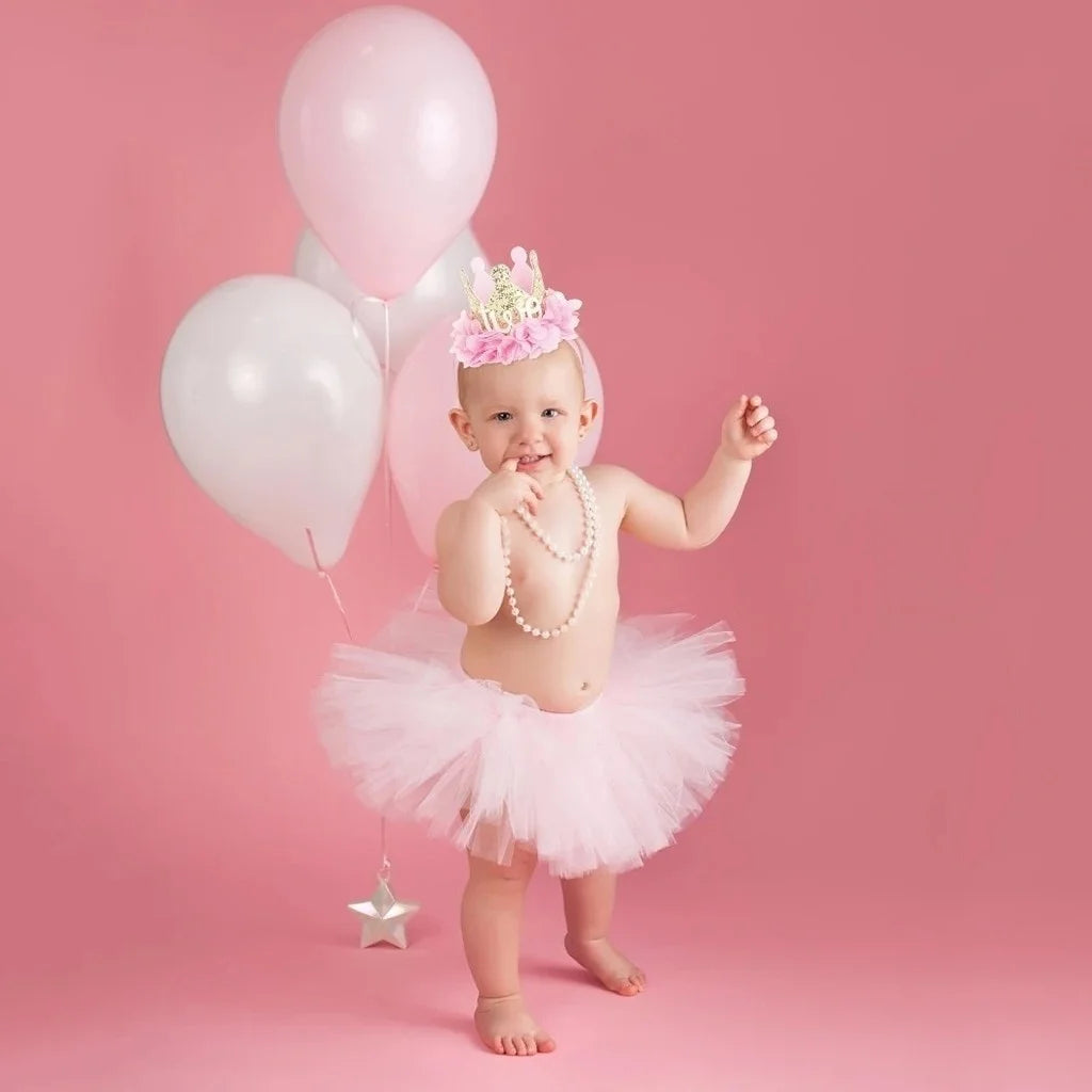 Birthday Party Decor Hat Kids 1/2 Year Happy Birthday Boy Girl First Birthday Party Baby Shower Decor Pink Kids Crown Hat