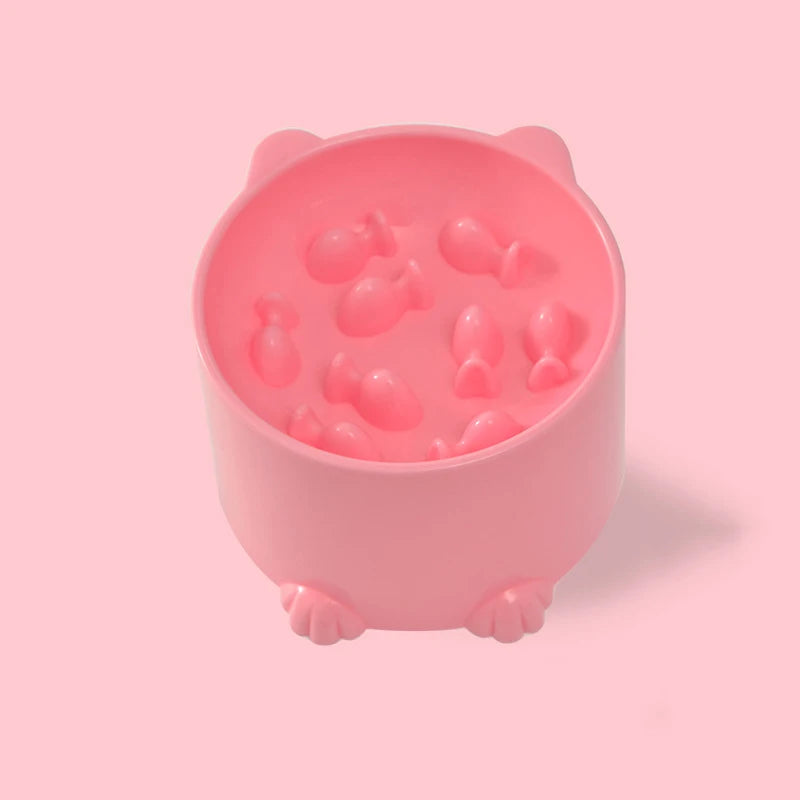 Pet bowl Cats and dogs healthy choking and slow eating bowls high feet neck protection and slow eating pet supplies