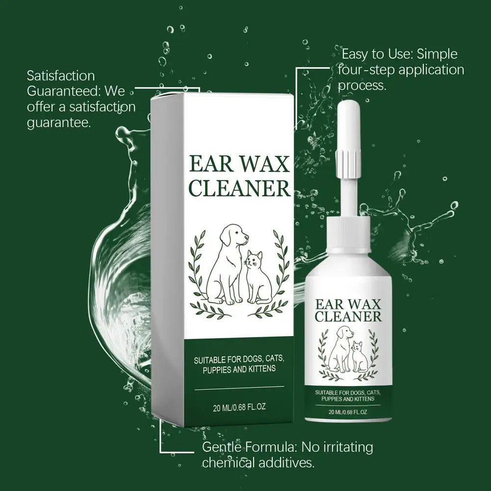 Pet Ear Cleaner Solution Deep Cleaning For Dogs Cats Puppies Kittens Removes Ear Wax Relieves Itching And Eliminates Bad Odor