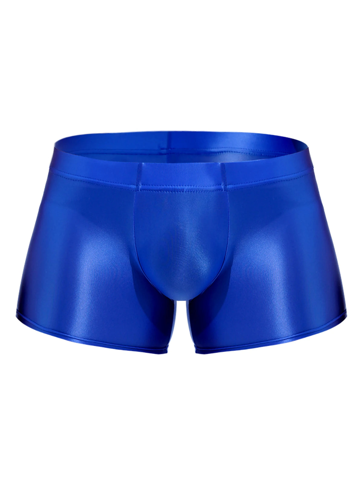 Swimwear for Men Low Rise Glossy Trunks Solid Color Boxers Shorts Homme Bathing Bottom Underpants Male Swimming Briefs Underwear