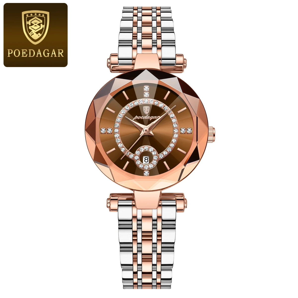 POEDAGAR Luxury Brand Women's Watches Waterproof Stainless Steel Date Ladies Wristwatch Fashion Elegant Quartz Woman Watch Reloj