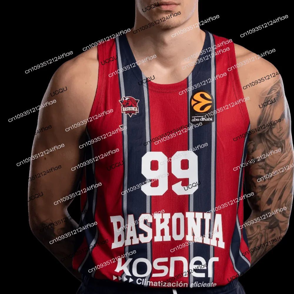 2026 Spain Baskonia Men's Basketball Jersey Adult Basketball Sportswear Special Fan Basketball Jersey Kit Kids Basketball Vest