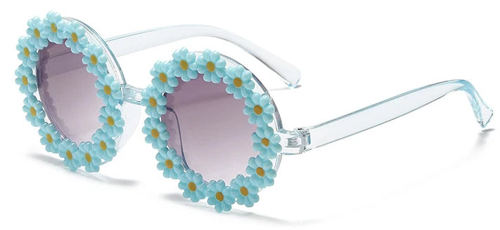 Kids Sunglasses Children Round Flower Sunglasses Girls Boys Baby Shades Glasses UV400 Outdoor Sun Protection Eyewear
