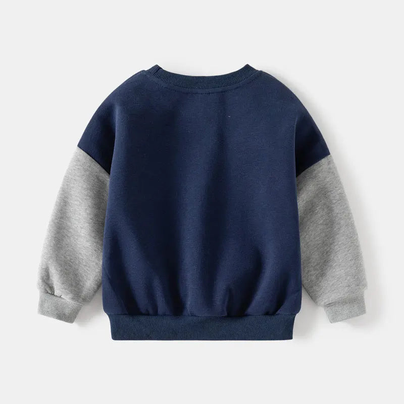Kids Clothing  Fake Two-piece Hoodie  New Korean Version Boys' Baby Shirt Collar Splicing Hoodie Children's Wear TopsAutumn