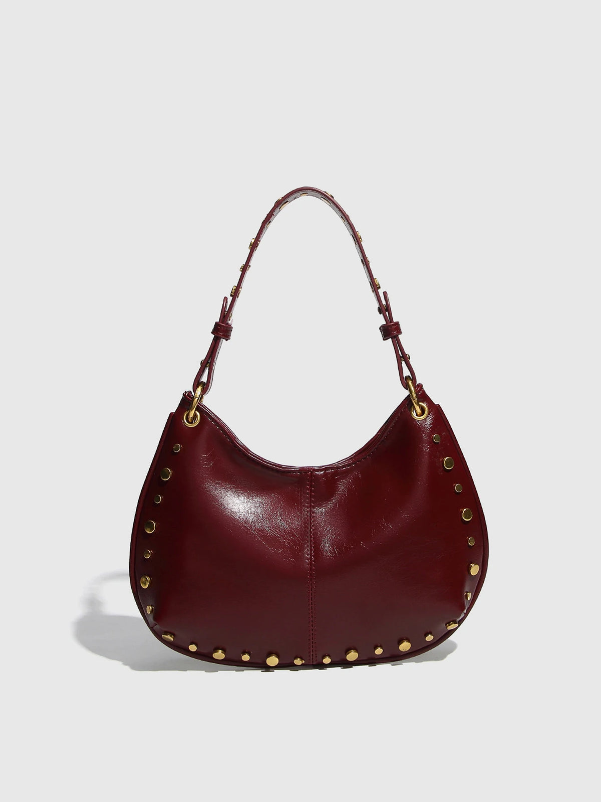 2025 New Fashion Trendy Underarm Bag Riveted Handbag Chain Shoulder Bag Boston Crossbody Bag