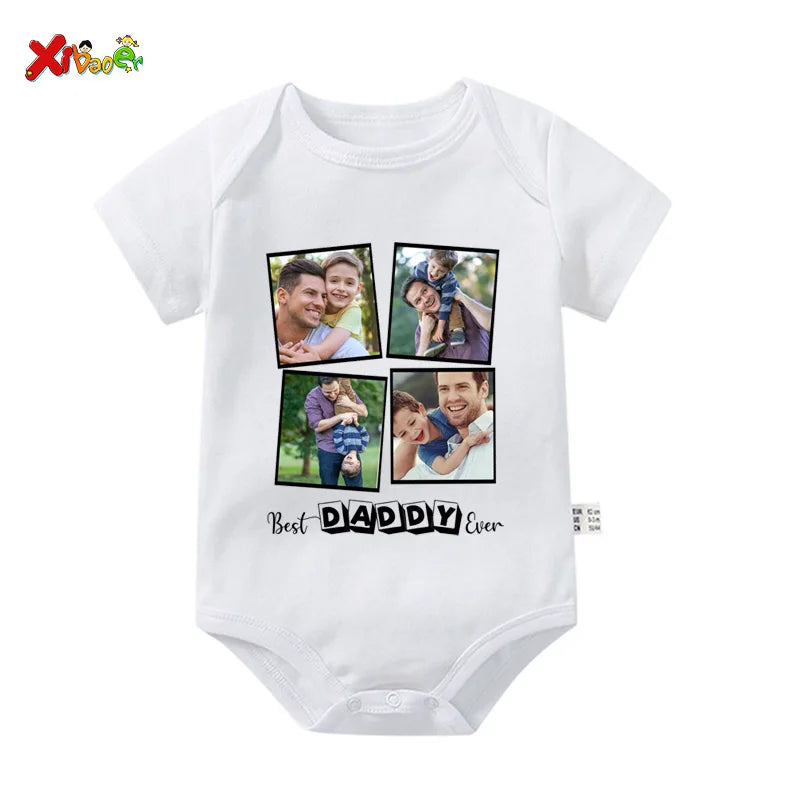 Personalized Father's Day Shirt Custom Photo Shirt Dad T-shirt Personalized Gift Shirts for DADDY T Shirt Baby Bodysuit Gift KID